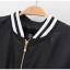 เสื้อแจ็คเก็ต เสื้อนอก เสื้อคลุม เสื้อเบสบอล แต่งลายปักมังกร สไตล์วินเทจ ดำ