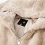Zara เสื้อเฟอร์กันหนาว หมวกฮู้ด เสื้อขน FLUFFY Coat แบรนด์ Zara ดำ / เบจ