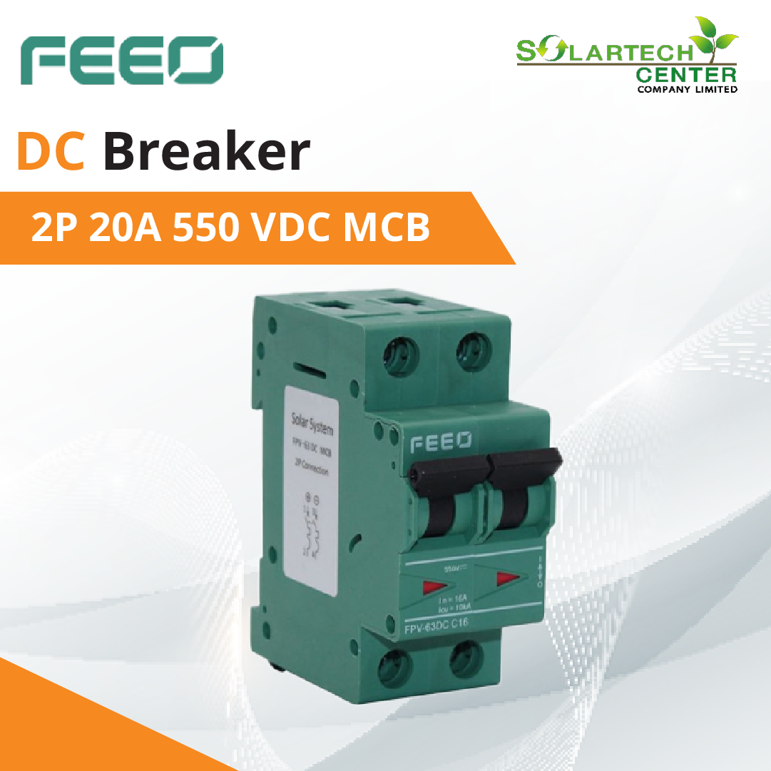 FEEO DC Breaker 2P 20A 550 VDC MCB Feeo dc breaker 2p 20a 550 vdc mcb